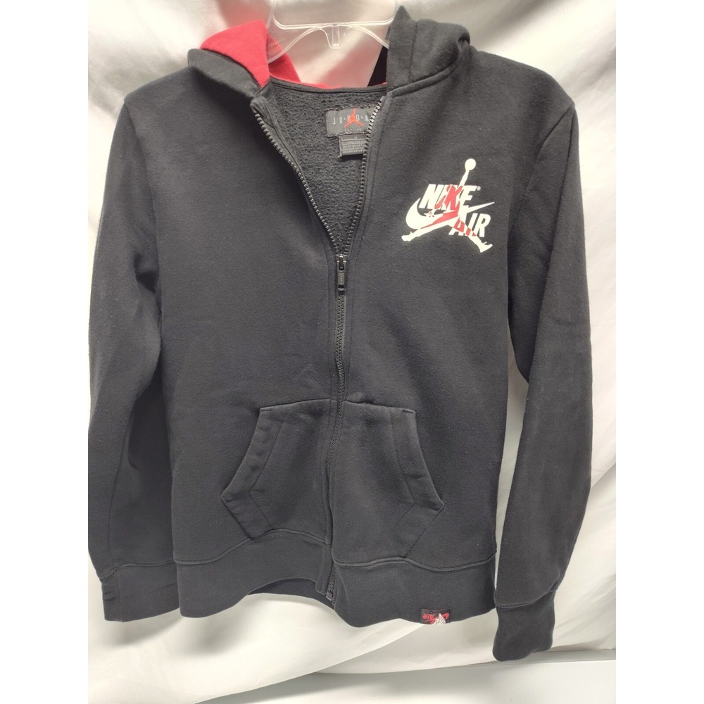 Air Jordan Nike Air youth full zip Jumpman black red hoodie large